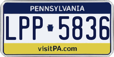 PA license plate LPP5836