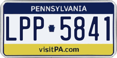 PA license plate LPP5841