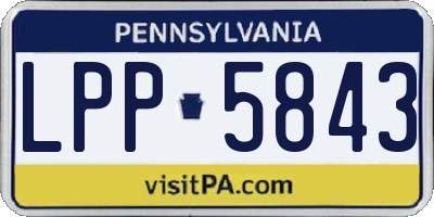 PA license plate LPP5843