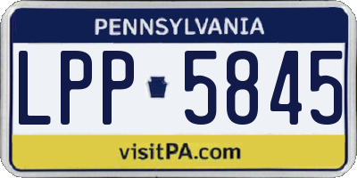 PA license plate LPP5845