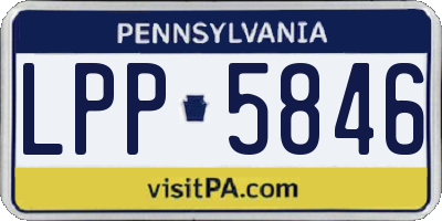 PA license plate LPP5846
