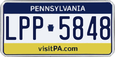 PA license plate LPP5848