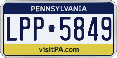 PA license plate LPP5849