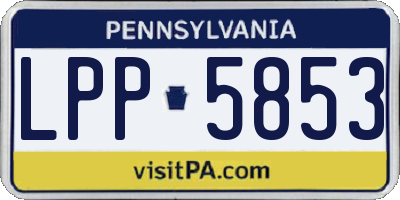PA license plate LPP5853