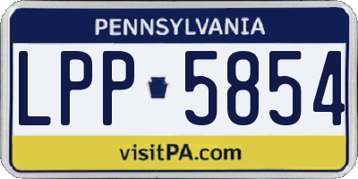 PA license plate LPP5854