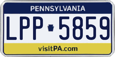 PA license plate LPP5859