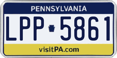 PA license plate LPP5861