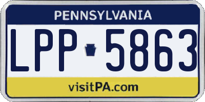 PA license plate LPP5863
