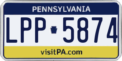 PA license plate LPP5874