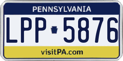PA license plate LPP5876