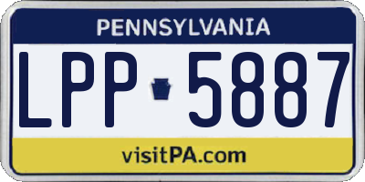 PA license plate LPP5887