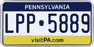 PA license plate LPP5889