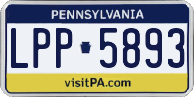 PA license plate LPP5893