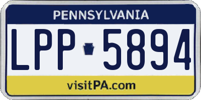 PA license plate LPP5894