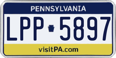PA license plate LPP5897