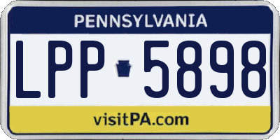 PA license plate LPP5898
