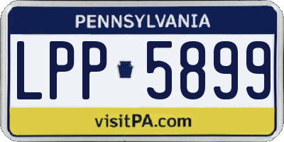 PA license plate LPP5899