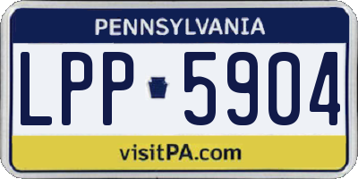 PA license plate LPP5904