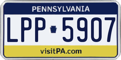 PA license plate LPP5907