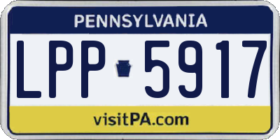 PA license plate LPP5917