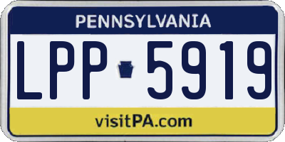PA license plate LPP5919
