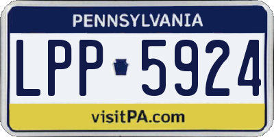 PA license plate LPP5924