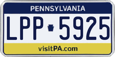 PA license plate LPP5925