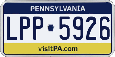 PA license plate LPP5926