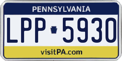 PA license plate LPP5930