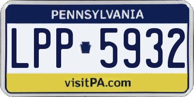 PA license plate LPP5932