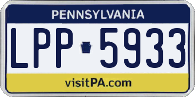 PA license plate LPP5933