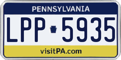 PA license plate LPP5935