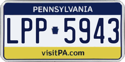 PA license plate LPP5943