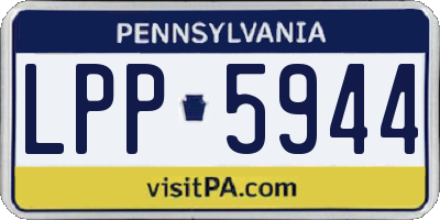PA license plate LPP5944