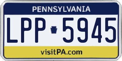 PA license plate LPP5945