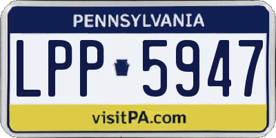 PA license plate LPP5947