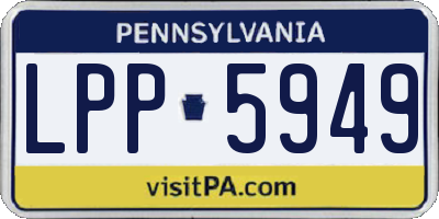 PA license plate LPP5949