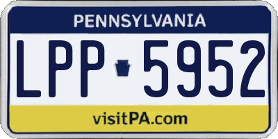 PA license plate LPP5952