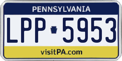 PA license plate LPP5953