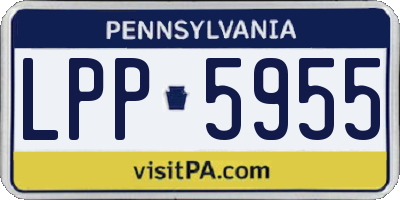 PA license plate LPP5955