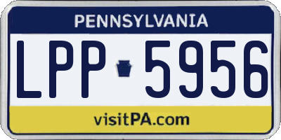 PA license plate LPP5956