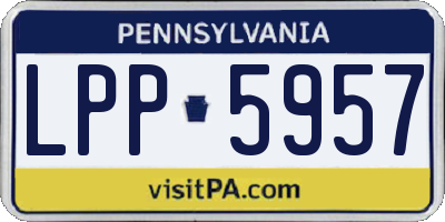 PA license plate LPP5957