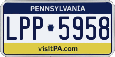 PA license plate LPP5958
