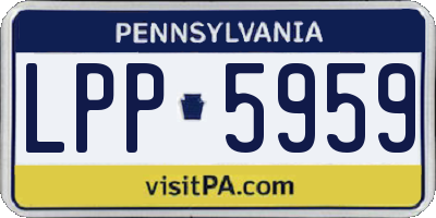PA license plate LPP5959