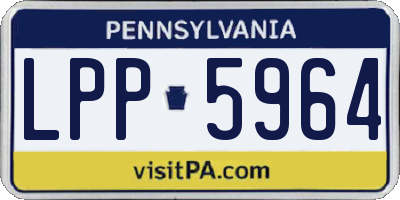 PA license plate LPP5964