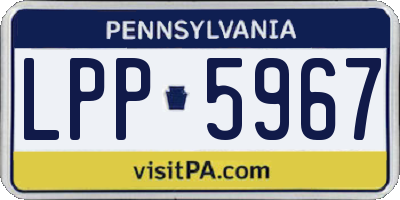 PA license plate LPP5967