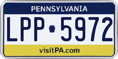 PA license plate LPP5972