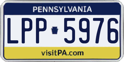 PA license plate LPP5976