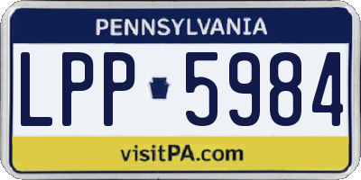 PA license plate LPP5984