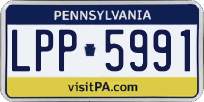 PA license plate LPP5991